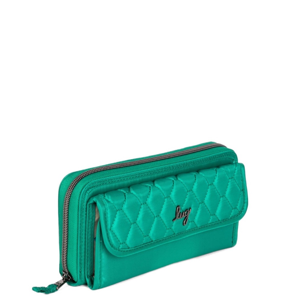 Lug Kickflip SE Convertible RFID Wallet Kelly Green or Poppy Red NWT - Picture 4 of 16